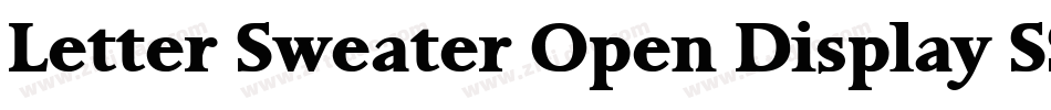 Letter Sweater Open Display SSi Bold字体转换